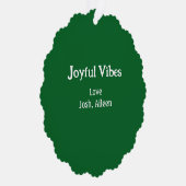 Joyful Vibes green Christmas holidays love family Ornament Karte (Rechts)