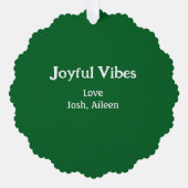 Joyful Vibes green Christmas holidays love family Ornament Karte (Vorderseite)