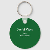 Joyful Vibes green Christmas holidays love family Schlüsselanhänger (Vorderseite)
