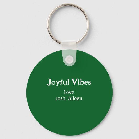 Joyful Vibes green Christmas holidays love family Schlüsselanhänger (Vorderseite)