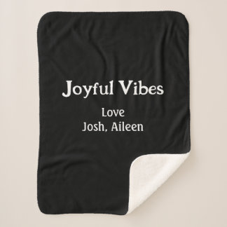 Joyful Vibes green Christmas holidays love family Sherpadecke