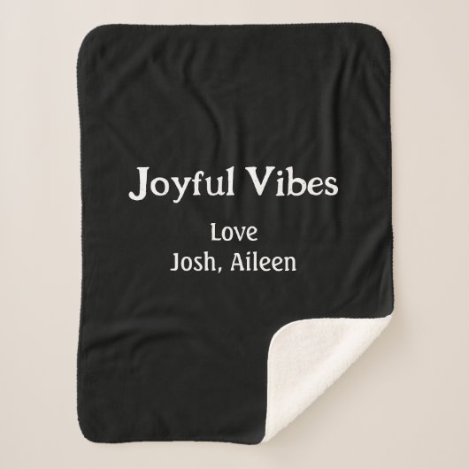 Joyful Vibes green Christmas holidays love family Sherpadecke (Vorderseite)