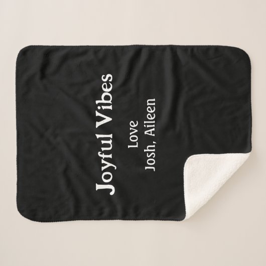 Joyful Vibes green Christmas holidays love family Sherpadecke (Vorderseite (Horizontal))