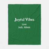 Joyful Vibes Grünen Weihnachtsferien Liebe Familie Fleecedecke (Vorderseite)