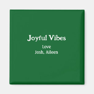 Joyful Vibes Grünen Weihnachtsferien Liebe Familie Magnet