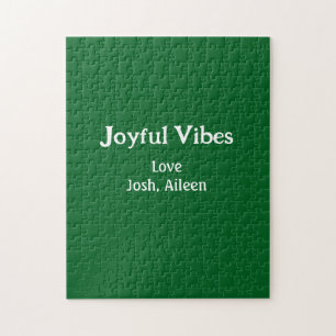 Joyful Vibes Grünen Weihnachtsferien Liebe Familie Puzzle