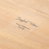 Joyful Vibes red Christmas add family name date Acryleinladungen (Ablage )