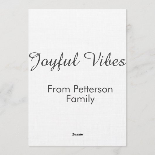 Joyful Vibes red Christmas add family name date  Einladung (Rückseite)
