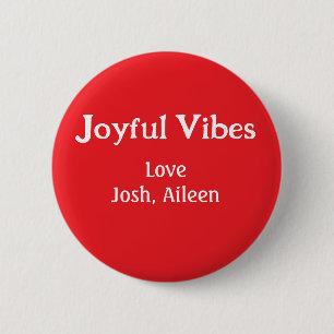 Joyful Vibes Rote Weihnachtsferien Liebe Button