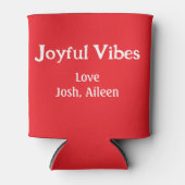 Joyful Vibes Rote Weihnachtsferien Liebe Dosenkühler (Vorderseite)