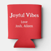 Joyful Vibes Rote Weihnachtsferien Liebe Dosenkühler (Rückseite)
