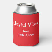 Joyful Vibes Rote Weihnachtsferien Liebe Dosenkühler (Kanne Rückseite)