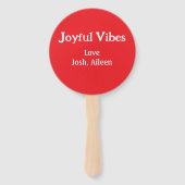 Joyful Vibes Rote Weihnachtsferien Liebe Fächer (Rückseite)