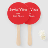 Joyful Vibes Rote Weihnachtsferien Liebe Fächer (Vorne und Hinten)