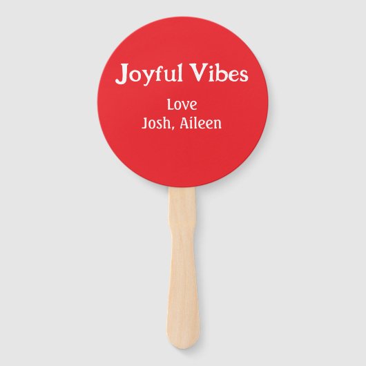 Joyful Vibes Rote Weihnachtsferien Liebe Fächer (Vorderseite)