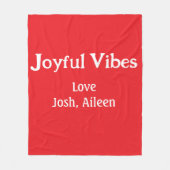 Joyful Vibes Rote Weihnachtsferien Liebe Fleecedecke (Vorderseite)