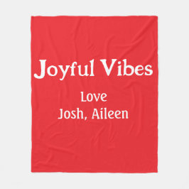 Joyful Vibes Rote Weihnachtsferien Liebe Fleecedecke