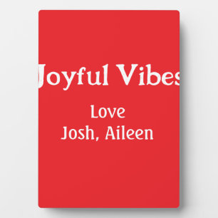 Joyful Vibes Rote Weihnachtsferien Liebe Fotoplatte