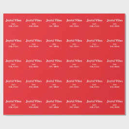 Joyful Vibes Rote Weihnachtsferien Liebe Geschenkpapier