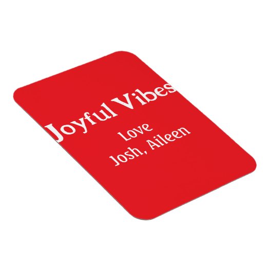 Joyful Vibes Rote Weihnachtsferien Liebe Magnet (Rechte Seite)