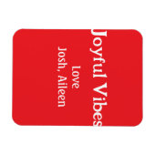 Joyful Vibes Rote Weihnachtsferien Liebe Magnet (Horizontal)