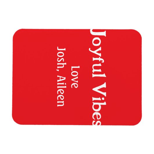 Joyful Vibes Rote Weihnachtsferien Liebe Magnet (Horizontal)