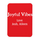 Joyful Vibes Rote Weihnachtsferien Liebe Magnet (Vertikal)