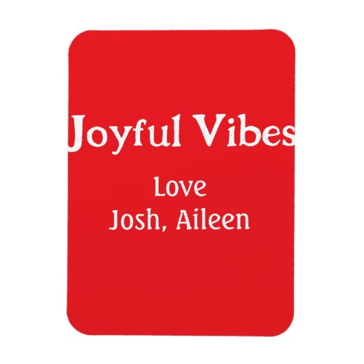 Joyful Vibes Rote Weihnachtsferien Liebe Magnet (Vertikal)