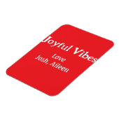 Joyful Vibes Rote Weihnachtsferien Liebe Magnet (Linke Seite)