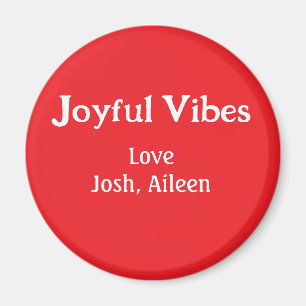 Joyful Vibes Rote Weihnachtsferien Liebe Magnet
