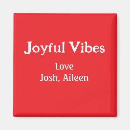 Joyful Vibes Rote Weihnachtsferien Liebe Magnet