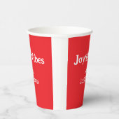 Joyful Vibes Rote Weihnachtsferien Liebe Pappbecher (Rechts)