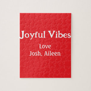 Joyful Vibes Rote Weihnachtsferien Liebe Puzzle