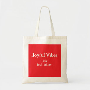 Joyful Vibes Rote Weihnachtsferien Liebe Tragetasche