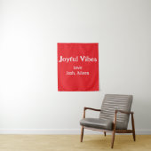 Joyful Vibes Rote Weihnachtsferien Liebe Wandteppich (Beispiel)