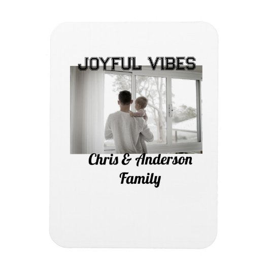 Joyful Vibes Vater Sohn Familie Weihnachtsfeiertag Magnet (Vertikal)