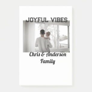 Joyful Vibes Vater Sohn Familie Weihnachtsfeiertag Post-it Klebezettel