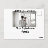 Joyful Vibes Vater Sohn Familie Weihnachtsfeiertag Postkarte (Rückseite)