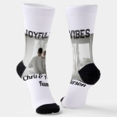 Joyful Vibes Vater Sohn Familie Weihnachtsfeiertag Socken (Gewinkelt)