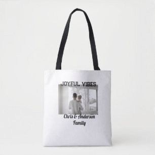 Joyful Vibes Vater Sohn Familie Weihnachtsfeiertag Tasche