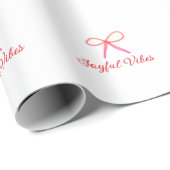 Joyful vibes Weihnachten RED BOW Ferien Familienna Geschenkpapier (Rolleneckpunkt)