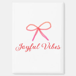 Joyful vibes Weihnachten RED BOW Ferien Familienna Magnet