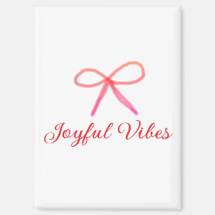 Joyful vibes Weihnachten RED BOW Ferien Familienna Magnet