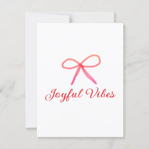 Joyful vibes Weihnachten RED BOW Ferien Familienna Postkarte