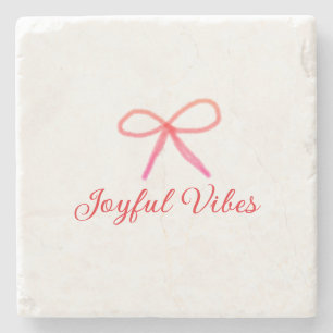 Joyful vibes Weihnachten RED BOW Ferien Familienna Steinuntersetzer