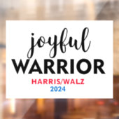 JOYFUL WARRIOR KAMALA HARRIS TIM WALZ 2024 FENSTERAUFKLEBER (Blatt 2)