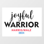 JOYFUL WARRIOR KAMALA HARRIS TIM WALZ 2024 FENSTERAUFKLEBER (Blatt)
