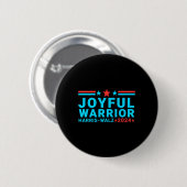 Joyful Warrior Kamala Harris Tim Walz Waltz 2024 Button (Vorne & Hinten)