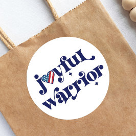 Joyful Warrior Navy Typ USA Flag Herz Patriotic Runder Aufkleber