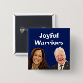 Joyful Warriors Harris und Walz Button (Vorne & Hinten)